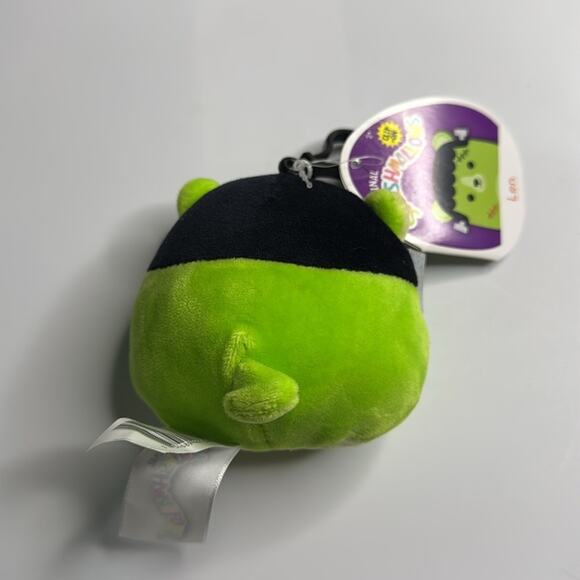 NWT 3” Len the Frankenstein Bear Squishmallow Clip Halloween Collection - Picture 2 of 3
